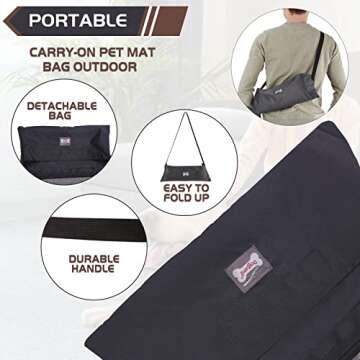 ROZKITCH Outdoor Pet Dog Pad 39"x28" Portable Reversible Waterproof Summer Sleeping Mat Reusable Machine Washable Easy to Clean&Carry Camping Travel Mat for Small Medium Large Dogs