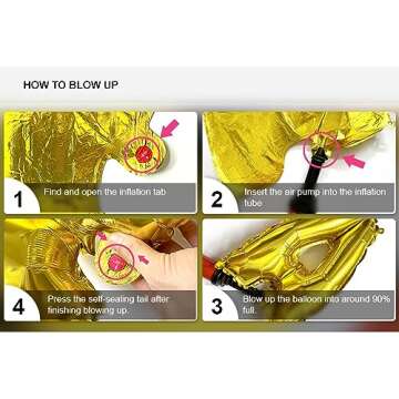 Happy Birthday Balloons, Aluminum Foil Banner Balloons for Birthday Party Decorations and Supplies (...