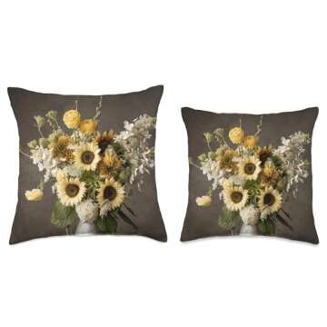 Light Sunflowers Flower Lovers Throw Pillow for Decor