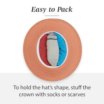 Wallaroo Hat Company Women’s Petite Kristy Fedora – UPF 50+ Sun Protection, Wide Brim, Packable Design, Adjustable Sizing for Smaller Crown Sizes – Sun-Safe Hat for Travel and Everyday (Ivory/Stone)