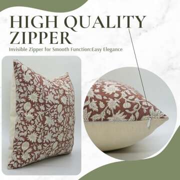 Fabritual Handmade Block Print Pillow Cover for Stylish Decor