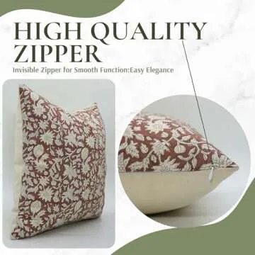 Fabritual Handmade Block Print Pillow Cover for Stylish Decor