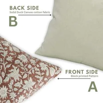 Fabritual Handmade Block Print Pillow Cover for Stylish Decor