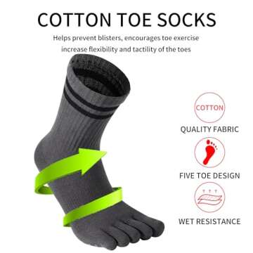 KULLAMEE 3Pairs Grippy Yoga Socks for Women – Full Toe Cotton Crew Pilates Socks with Non Slip Sticky Grip Bottom,Gifts for Yoga,Barre,Pilates,Dance,Exercises and indoor walking.(Black/Grey/White)