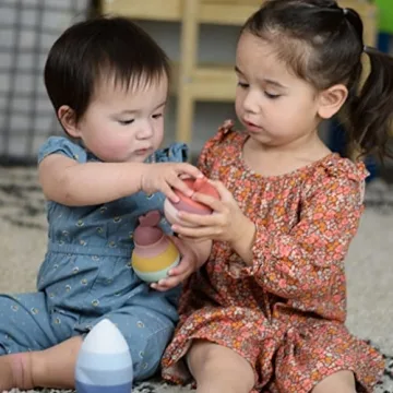 Rosie Bee Silicone Apple Stacker for Safe Educational Play