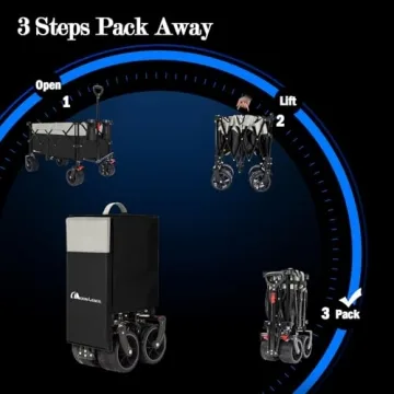 MOON LENCE 220L Heavy Duty Foldable Wagon Cart All-Terrain