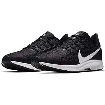 Nike Men's Air Zoom Pegasus 36 Running Shoes, Multicolour Black White Thunder Grey 2, 12
