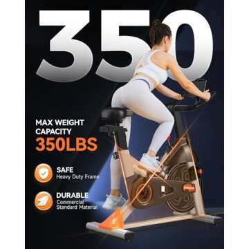 pooboo Exercise Bike, Adjustable Magnetic Resistance Silent Belt Drive, Indoor Cycling Bike for Home Cardio Gym, Fitness Stationary Bike Machine with 350lbs Weight Capacity, Monitor & Tablet Holder