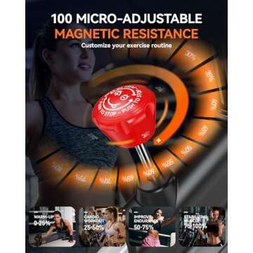 pooboo Exercise Bike, Adjustable Magnetic Resistance Silent Belt Drive, Indoor Cycling Bike for Home Cardio Gym, Fitness Stationary Bike Machine with 350lbs Weight Capacity, Monitor & Tablet Holder