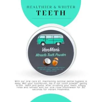 Vanman’s - Miracle Tooth Cleaning Powder Toothpaste - Fluoride-Free Whitening Tooth Powder with Coconut Charcoal, Eggshell Powder - Remineralizing Tooth Powder - 2.5 Ounce