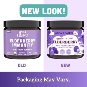 Llama Naturals Elderberry Gummies - Immune Support & Vegan