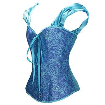 bslingerie® Womens Halloween Costume Princess Bustier Corset Top (S, Blue Princess)