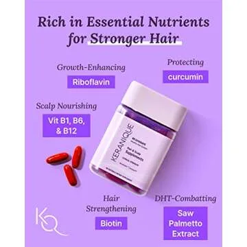 Keranique Hair & Scalp Supplements - Promote Strength and Growth Best for Thinning Nourish Your with Biotin, Vitamin B, More Vital Nutrients Keraviatin