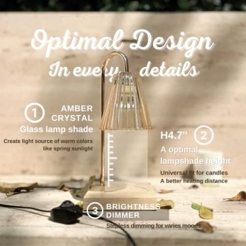 CYANOE Candle Warmer Lamp with 2 Bulbs for All Candles