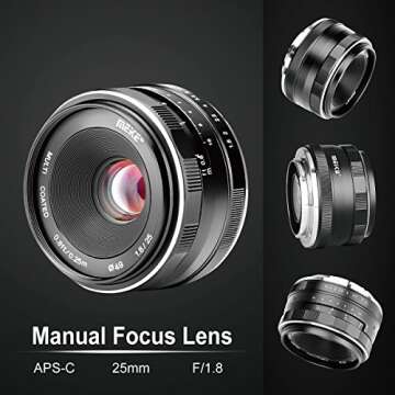 Meike 25mm F1.8 Wide Angle Lens for Sony E Mount Cameras