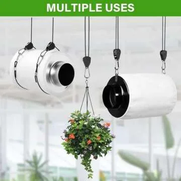 iPower Adjustable Rope Clip Hanger, 150lbs Capacity