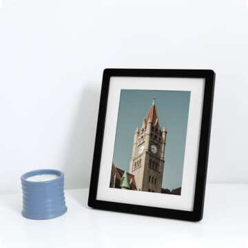 TRAHOME 8x10 Picture Frame, Solid Wood,3 Pack Photo Frames, Display Pictures 6x8 with Mat or 8x10 Wi...