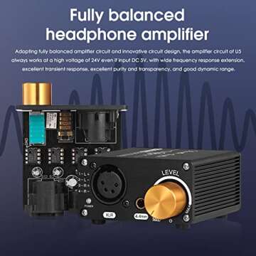Douk Audio Balanced Headphone Amp Amplifier with XLR Input and 4.4mm Headset Jack for PC, TV, CD Pla...