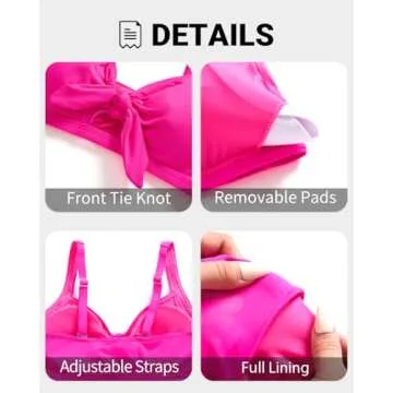 Tempt Me Hot Pink Push Up Bikini Top for Summer Fun