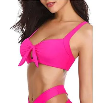 Tempt Me Hot Pink Push Up Bikini Top for Summer Fun
