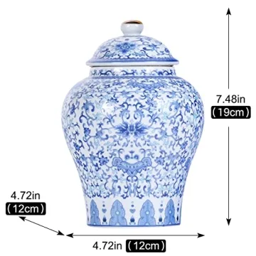 Elegant Chinese Ginger Jars - Antique Blue and White Style