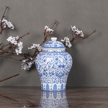 Elegant Chinese Ginger Jars - Antique Blue and White Style