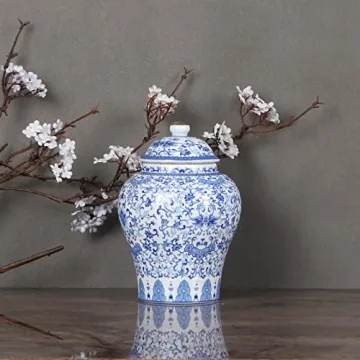 Elegant Chinese Ginger Jars - Antique Blue and White Style