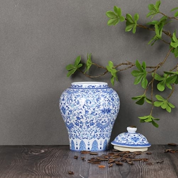 Elegant Chinese Ginger Jars - Antique Blue and White Style