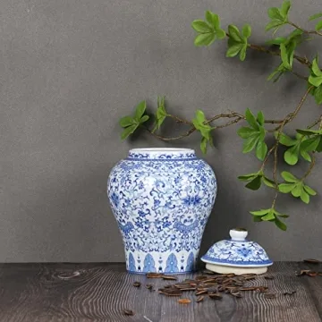 Elegant Chinese Ginger Jars - Antique Blue and White Style