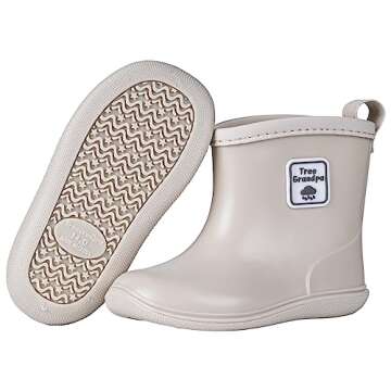 Tree Grandpa Toddler Rain Boots Size 6 for Boys Girls Kids Rain Shoes,Lightweight and Waterproof Bab...