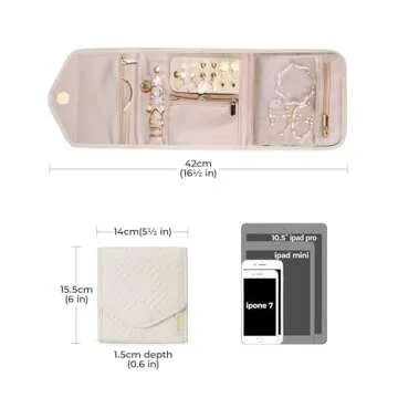 BAGSMART Travel Jewelry Organizer Case Compact and Stylish