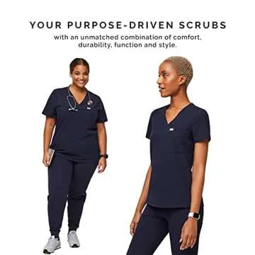 FIGS Catarina One-Pocket Women’s Scrub Top - Navy Blue