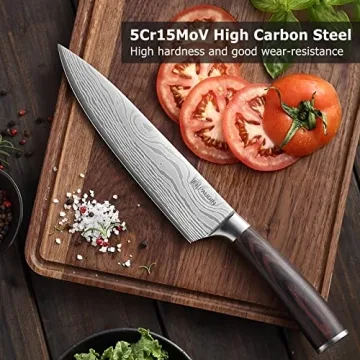 PAUDIN 8" Chef Knife - Ergonomic & Sharp Kitchen Essential
