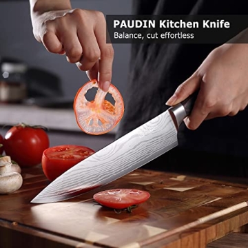 PAUDIN 8" Chef Knife - Ergonomic & Sharp Kitchen Essential