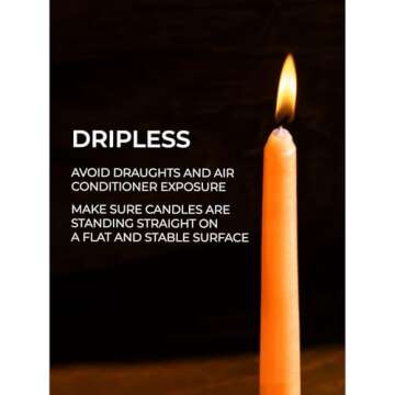 CANDWAX 10 inch Taper Candles Set of 12 - Tall Candles Unscented - Orange Tapered Candle Sticks Perfect as Halloween Taper Candles - Orange Candles
