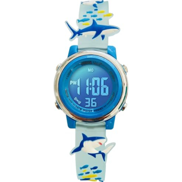 Shark 3D Digital Light Up Watch for Kids - Waterproof & Fun