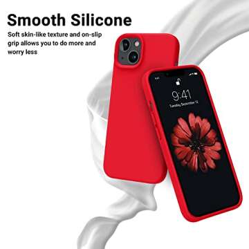 OTOFLY Designed for iPhone 14 Plus Case, Silicone Shockproof Slim Thin Phone Case for iPhone 14 Plus 6.7 inch （Red）