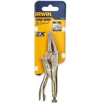 IRWIN VISE-GRIP Original Locking Pliers, Long Nose, 4-Inch - Compact Precision Tool for All Occasion...