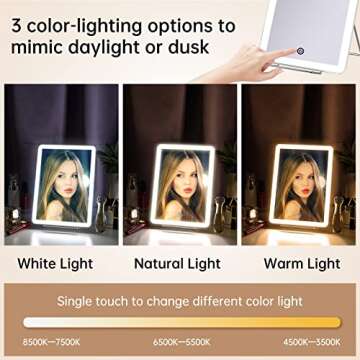 Lighted Makeup Mirror with Adjustable LED for Perfect Makeup