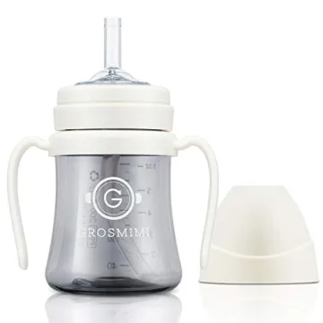 GROSMIMI Spill Proof No Spill Magic Sippy Cup with Straw and Handle for Baby, Customizable, PPSU, BP...