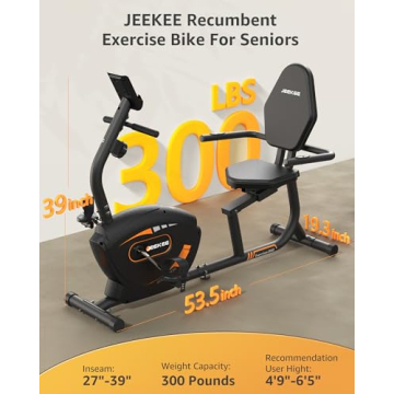 Recumbent Exercise Bike for Home Workouts - JEEKEE