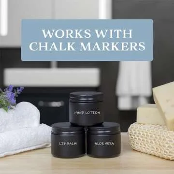 Cornucopia 2-Ounce Black Coated Glass Jars (12-Pack); Cosmetic Jars with Black Metal Lids and Black Matte Exterior