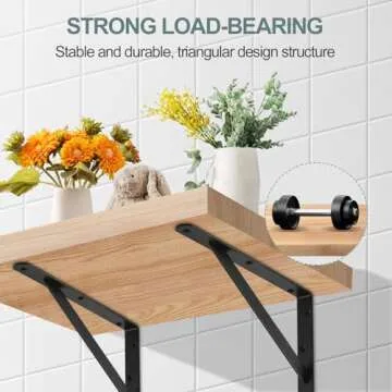 12 Pack Heavy Duty Shelf Brackets for Stylish Storage Solutions