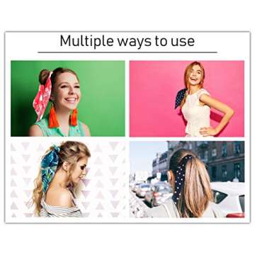 AMAZING UNIVERSE Detachable Hair Accessories, 10 Pcs Super Soft Ribbon Bowknot Scrunchies - 5 Satin ...