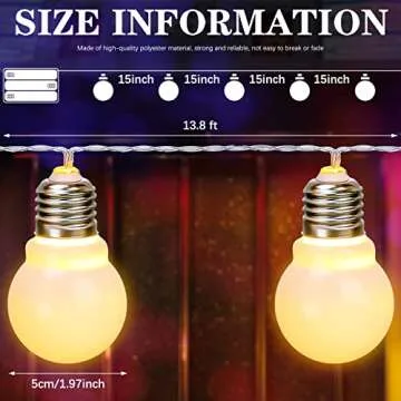 Retisee 2 Pcs Marquee Light String Bulbs13.8 ft Long for Marquee Letters Numbers 3 4 ft Tall Waterproof LED String Light for Indoor Outdoor Wedding Birthday Party Decor