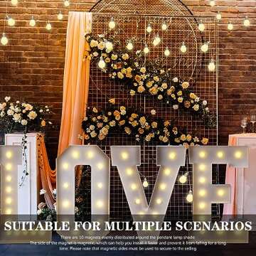Retisee 2 Pcs Marquee Light String Bulbs13.8 ft Long for Marquee Letters Numbers 3 4 ft Tall Waterproof LED String Light for Indoor Outdoor Wedding Birthday Party Decor