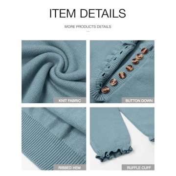 BTFBM Women’s Soft Ruffle Sweater for Fall and Winter Styles