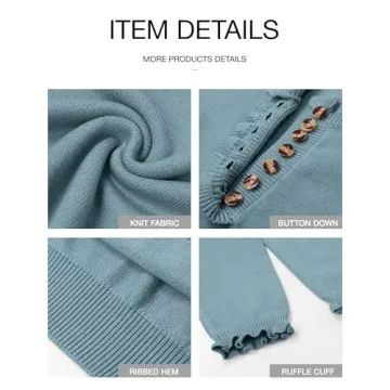 BTFBM Women’s Soft Ruffle Sweater for Fall and Winter Styles