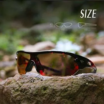 TOREGE Polarized Sports Sunglasses for Men Women Cycling Running Driving Fishing Golf Baseball Glasses TR02 Upgraded(Black&Black&Black-Red Lens)