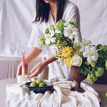 Lily's Essentials Tall Pink Taper Candles 4 Piece, Orange Colored Candles, Gradient, 10.6 inches Tall tie-dye Candle Set Large, Coral candlesticks, Multi Colored Shaped Tapered Candles